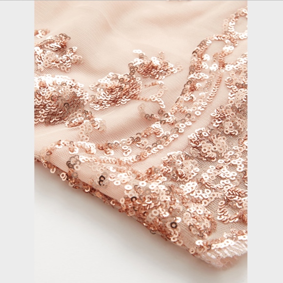 Rose Gold Sequin Keyhole Backless Racer Dress - Picture 5 of 10